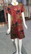 2023 New women's clothing silk-like dress for middle-aged and elderly people with large floral patterns Application Scenario
